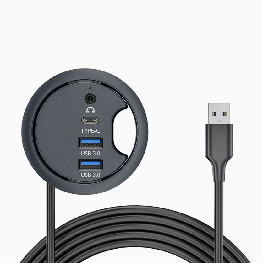 Desk Grommet USB C Hub