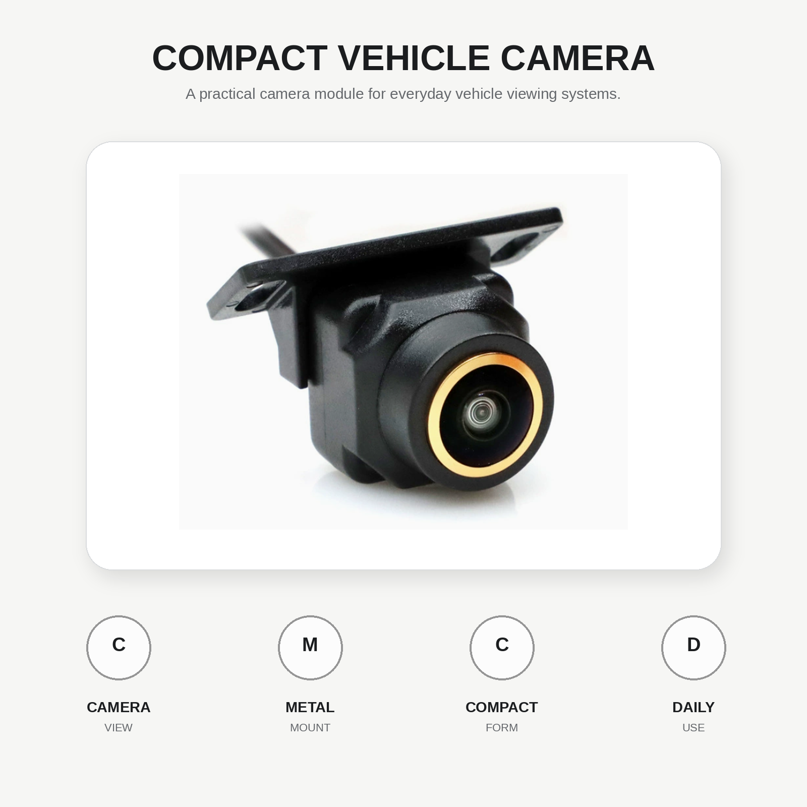 Universal Wide-Angle Car Backup Camera
