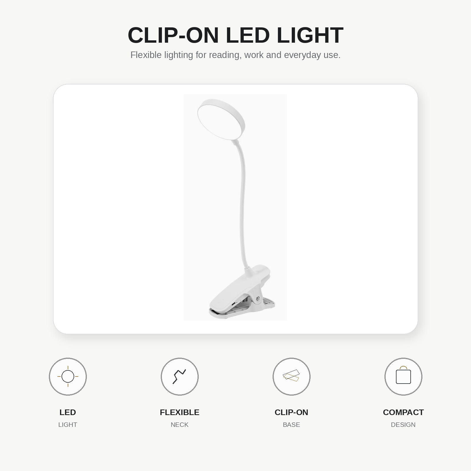 Round Eye-Protection Clip Desk Lamp