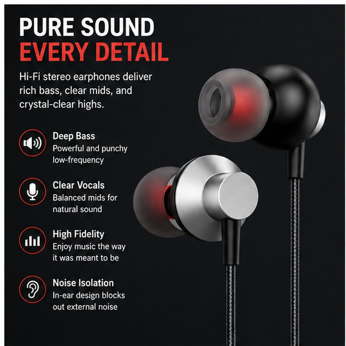 Type-C Hi-Fi In-Ear Wired Headphones