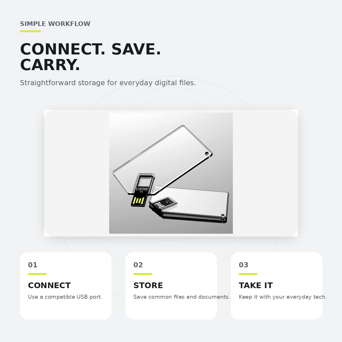 Crystal Clear Card USB Flash Drive