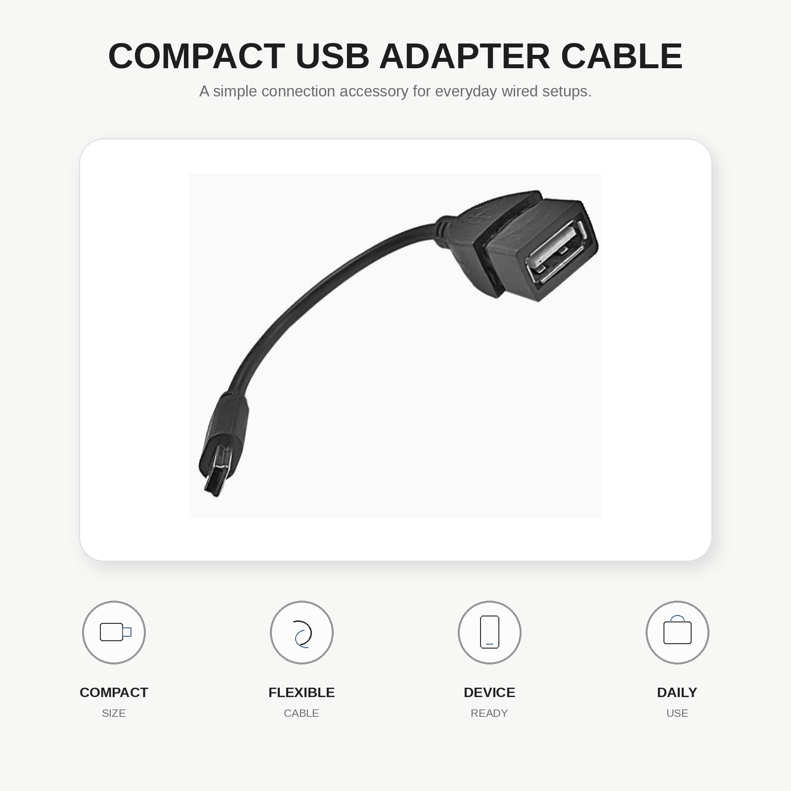 Micro USB Male to USB Female OTG Adapter