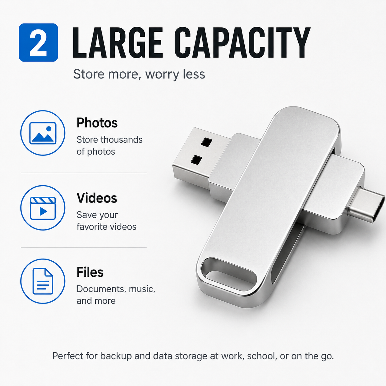 Dual USB-C & USB 3.0 Flash Drive