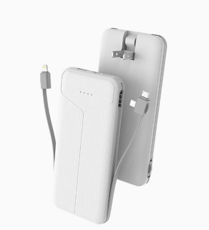 Built‑in Cables AC Plug Portable Power Bank
